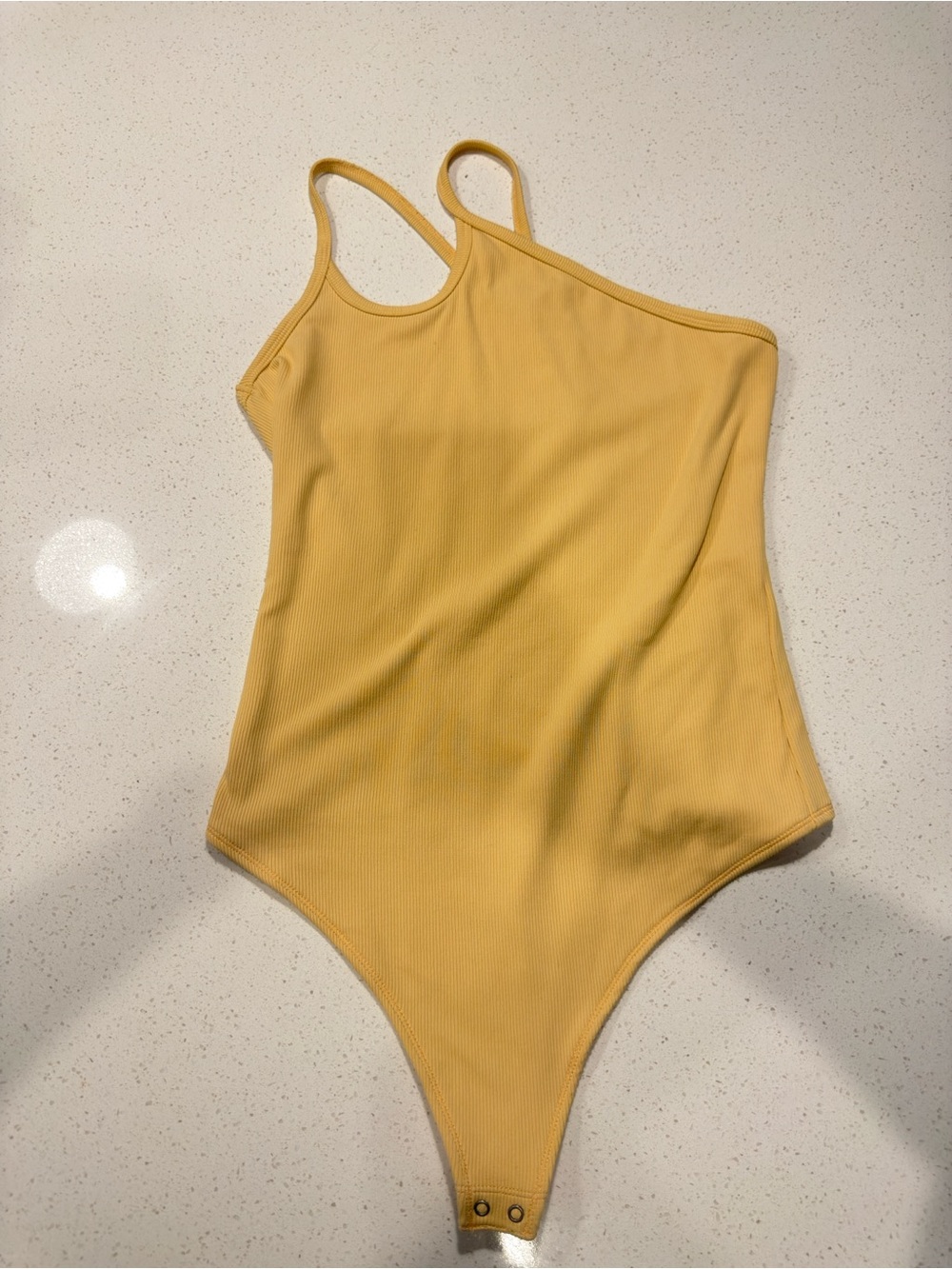 Abercrombie & Fitch Mustard Yellow Ribbed Kids One-Piece Bodysuit